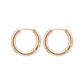 Polished Round Huggie Earrings in Silver Tone and Gold Tone view 5