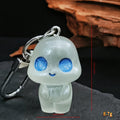 Glow-in-the-Dark Blue-Eyed Alien Figure Keychains in Ten Poses view 3