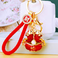 Jeweled Twin Fish Treasure Bowl Keychains with Four Color Options view 11