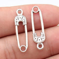 Decorative Safety Pin Charm Connector Jewelry Making Component view 1