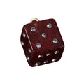 Glitter Resin Dice Charm Pendant with Rhinestone Dots Two Colors Two Sizes view 5