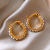 Gold Pearl Hoop