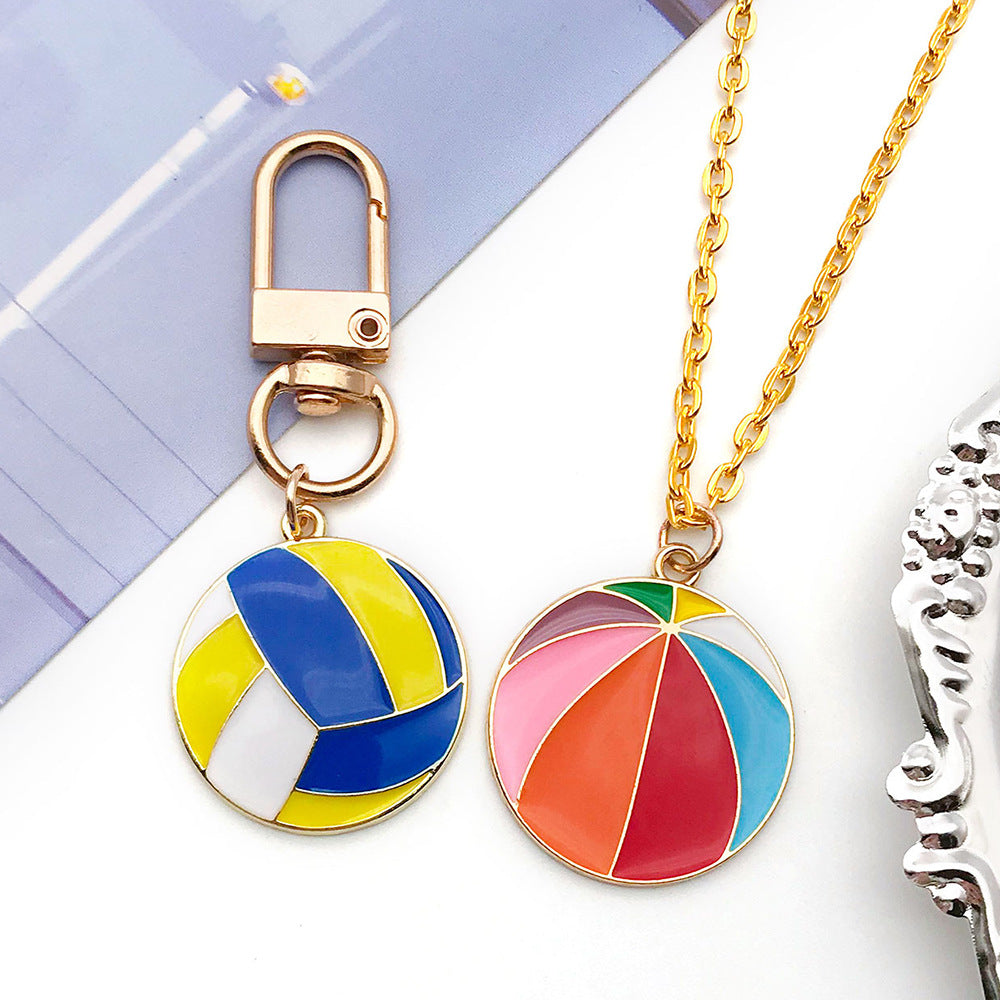 Enamel Zinc Alloy Soccer Volleyball Basketball Baseball Charm Pendant for DIY Earrings