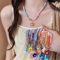 Colorful Beaded Flower Pendant Necklaces Statement Jewelry view 1