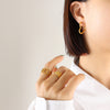 Gold Heart Hoops