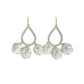 White Petal Tassel Drop Earrings In Two Floral Styles view 5