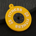 Fitness Weight Plate PVC Charm Pendant Barbell Design Ten Colors view 8