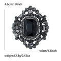 Rectangular Crystal Halo Brooch in Four Colors for Jackets Scarves and Lapels view 6