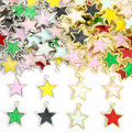Colorful Enamel Star Charms in Solid and Open Outline Styles view 4