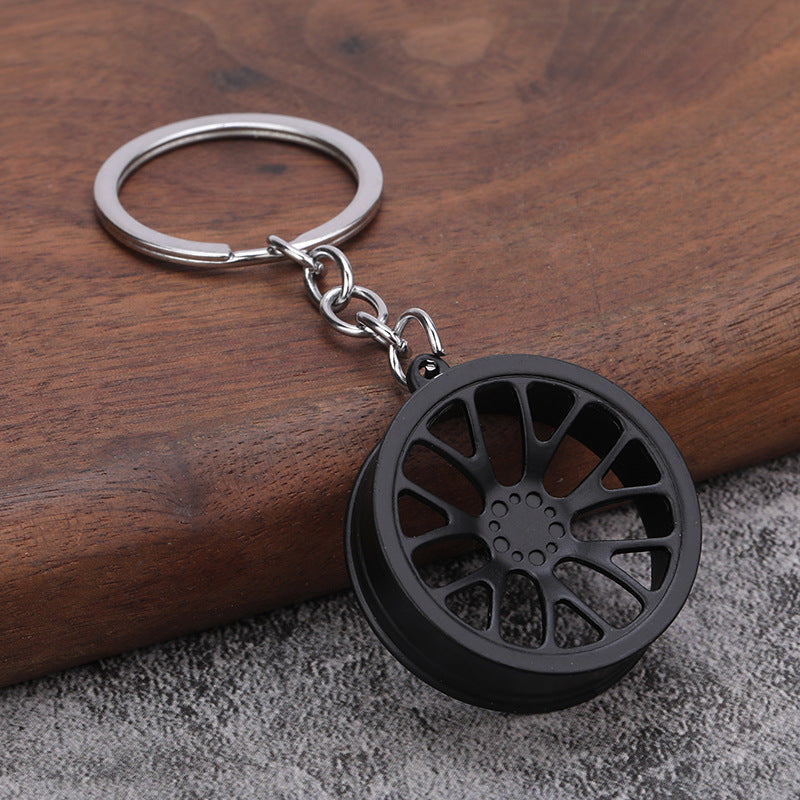 Creative Alloy Wheel Metal Keychain Car Hanging Accessory