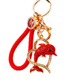 Crystal Dolphin Heart Keychains with Matching Fortune Cord Sets view 5
