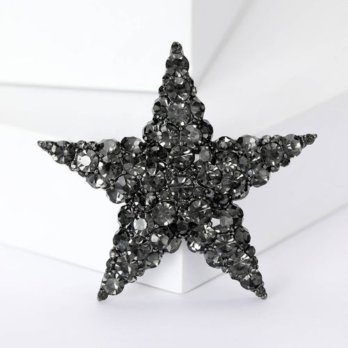 水晶五角星胸针 shown in product view 2 with visible metal and stone details