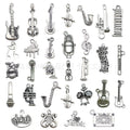 Antique Silver Musical Instrument Metal Charms with 30 Listed Options view 5