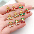 Gold-Tone Cherry Metal Charms with 3 Listed Options view 2