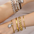 Magnetic and Hinged Bracelet Collection in Eight Metal Finishes view 2