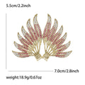 Gold Tone Rhinestone Wing Brooch Blue Pink Crystal Styles view 7