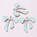 Enamel Bow Charms With Gold Tone Edges in Six Colors and Mix view 7