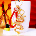 Mixed Pearl Crystal Zodiac and Tassel Dragon Keychains in Forty Seven Styles view 2