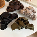 Ruffled Satin Cloud Hair Claw In Black Or Brown With Extra Colors view 1