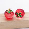Twelve-Color Translucent Apple Glass Charm Collection view 8