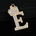 Crystal Crown Initial Letter Charm Pendant Gold Tone A To Z view 10