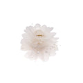 Ivory Mesh Flower Hair Claw Clip Pearl Bead Accents view 5