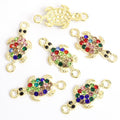 Rhinestone Turtle Two Loop Connector Charms in Four Styles view 8