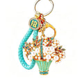 Crystal Bouquet Keychains in Pink and Blue Pictured Colors view 5