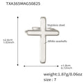 White Shell Cross Pendant Ring Earrings Stainless Steel Set view 10