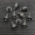 Filigree Bell Charms With Cutout Floral Detail in Two Finishes view 4