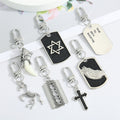 Silver Tone Gothic Motif Clip Keychains in Seven Designs view 1