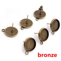 Round Earring Post Trays With Hanging Loops in Eight Finishes view 3