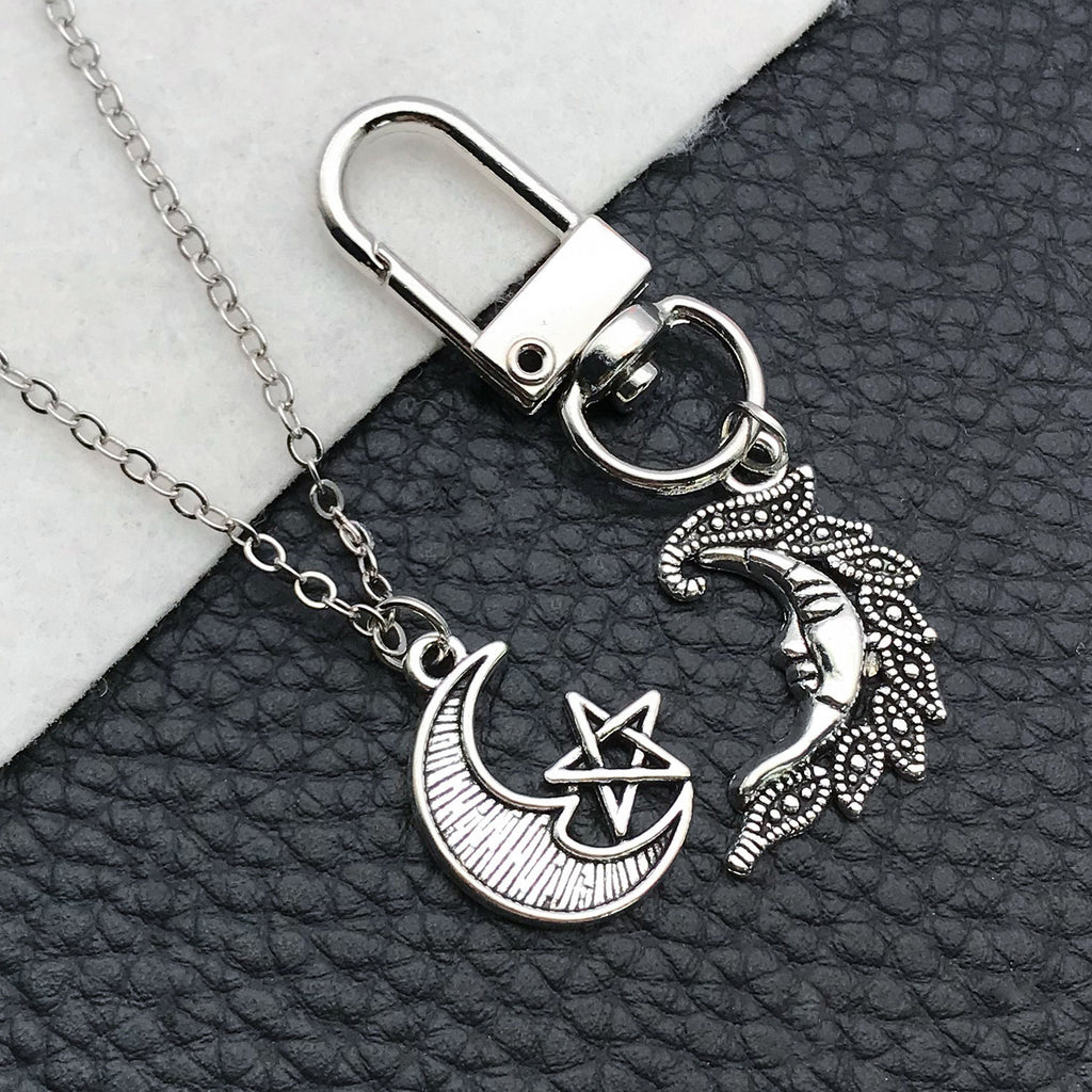 Zinc Alloy Hollow Moon Smiley Face Sun Star Charm Pendant for DIY Bracelet Necklace