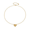 Heart ECG Pulse Pendant Necklace Gold Or Steel Cable Chain view 5