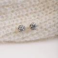 Six Color Pave Crystal Look Round Ball Stud Earrings view 10
