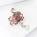 Pink Flamingo Crystal Brooch With Dangling Pearl Drop view 3