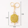 Rhinestone Turtle Keychain Gold Clasp Four Crystal Shell Colors view 3