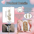 Wooden Guardian Angel Script Keychain Pearl Beads Metal Charm view 4