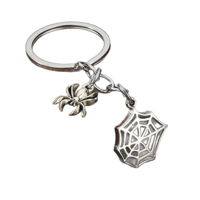 Halloween Spider Web Zinc Alloy Keychain Pendant Accessory