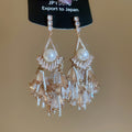 Ornate Crystal Chandelier Earrings In Four Color Designs view 6