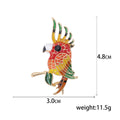 Enamel Cockatoo Bird Brooch for Jackets Scarves and Coats view 5