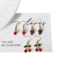 Enamel Mini Raspberry and Cherry Drop Earrings 3 Styles view 5