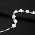 Silver Rose Motif Finished Necklace and Bracelet Jewelry view 3