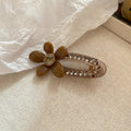 Brown Translucent Flower Crystal Hair Clip With Unlisted Pink Version view 6