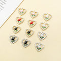 Yellow Heart Metal Charms with 6 Listed Options for DIY Jewelry Making view 1