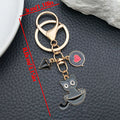 Six Black Cat Music Keychains with Instrument Motifs view 7