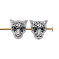Leopard Head Metal Beads in 2 Metal Finishes for Jewelry Making view 3