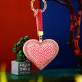 Leather Pearl Heart Keychains in Five Colors plus Assorted Option view 3