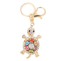 Rhinestone Turtle Keychain Gold Clasp Multicolor Clear Options view 5