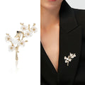 Bird and Blossom Branch Brooch In 2 Color Variants view 2